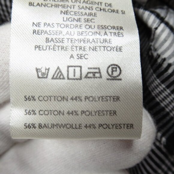 Anthropologie Maeve Short-Sleeve Smocked Midi Shirt Dress Black White M - Picture 12 of 13